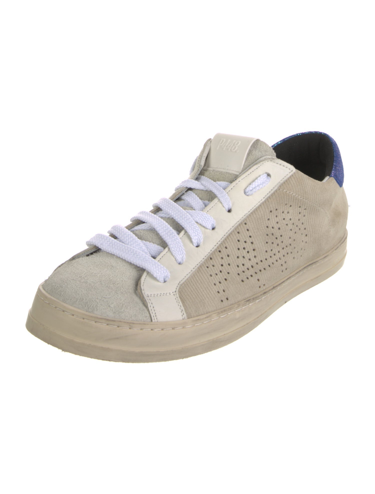 P448 Suede Colorblock Pattern Sneakers