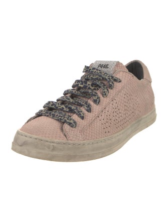 P448 Leather Glitter Accents Sneakers
