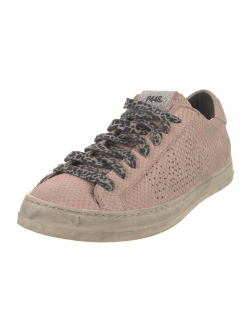 P448 Leather Glitter Accents Sneakers