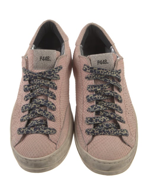 P448 Leather Glitter Accents Sneakers