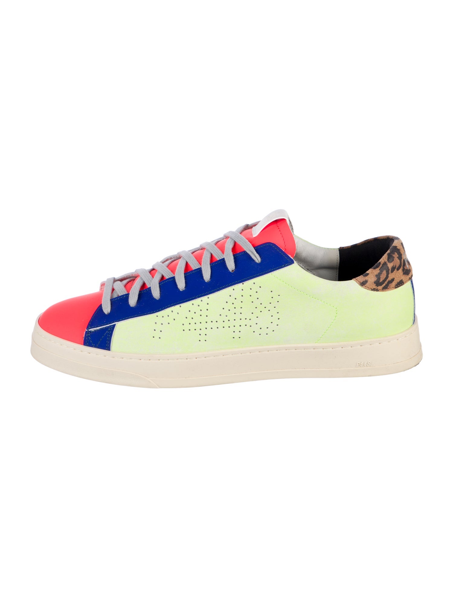 P448 Suede Colorblock Pattern Sneakers