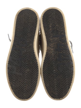 P448 Leather Colorblock Pattern Sneakers