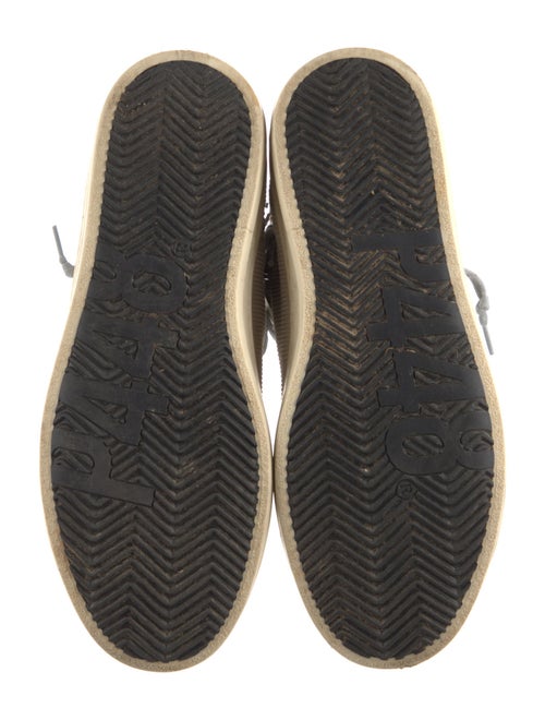 P448 Leather Colorblock Pattern Sneakers