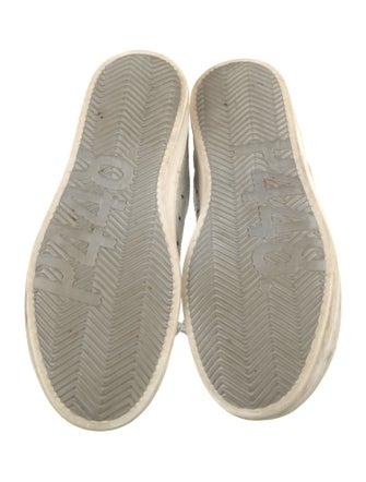 P448 Leather Colorblock Pattern Sneakers