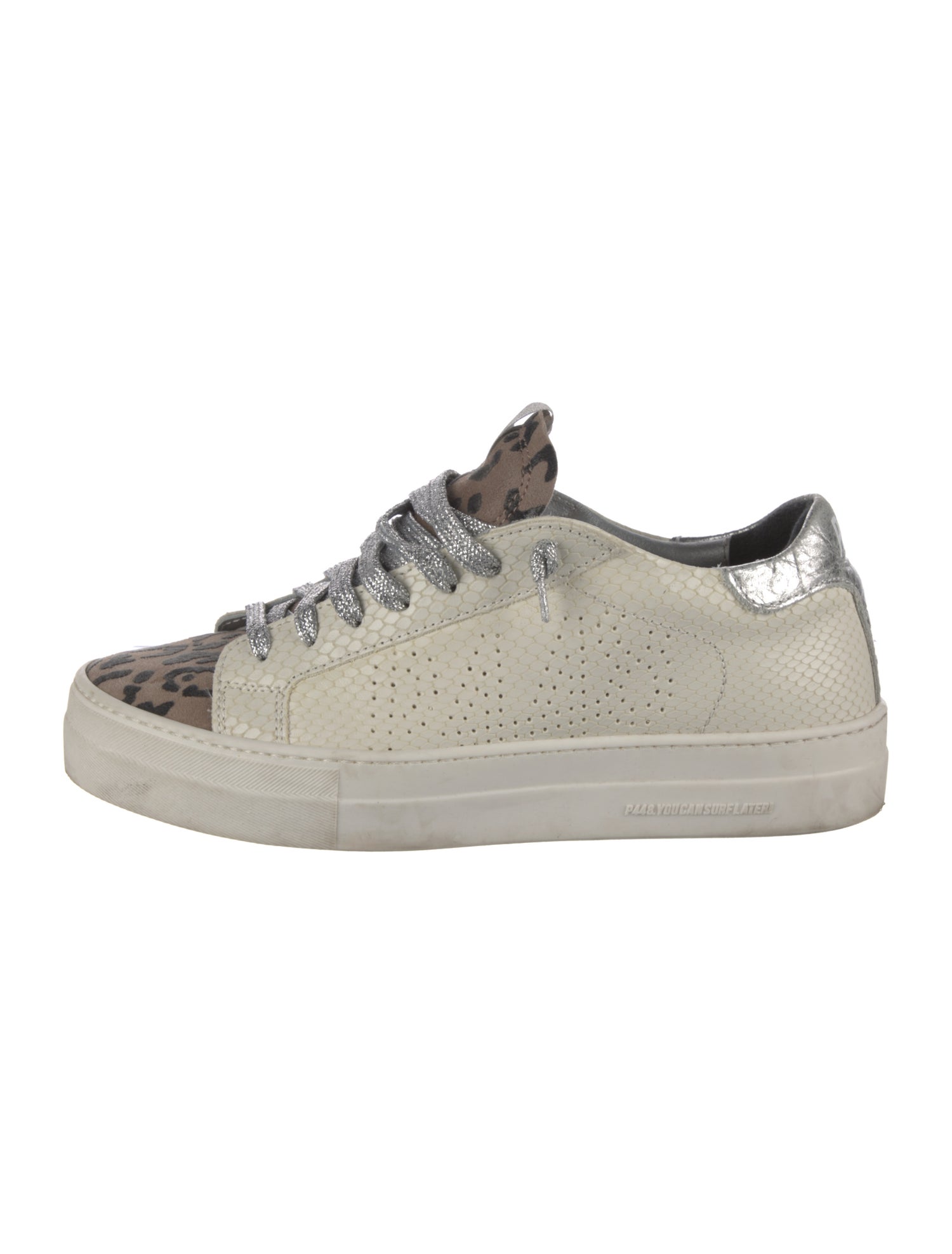 P448 Leather Animal Print Sneakers