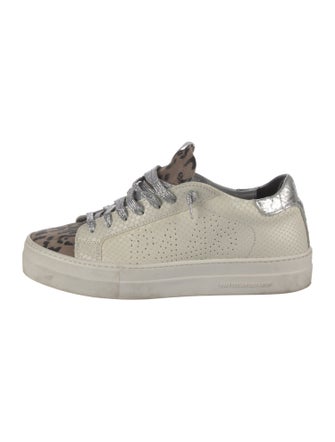 P448 Leather Animal Print Sneakers