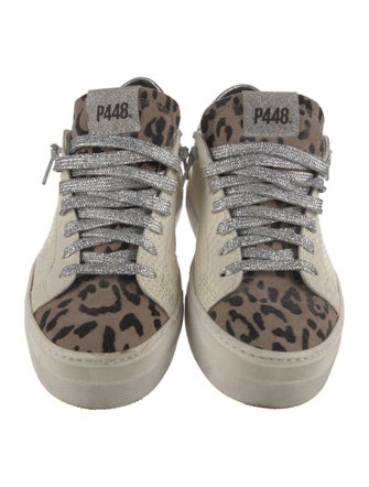P448 Leather Animal Print Sneakers