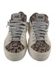 P448 Leather Animal Print Sneakers