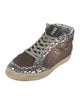P448 Sequins Printed Wedge Sneakers