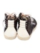 P448 Leather Colorblock Pattern Sneakers