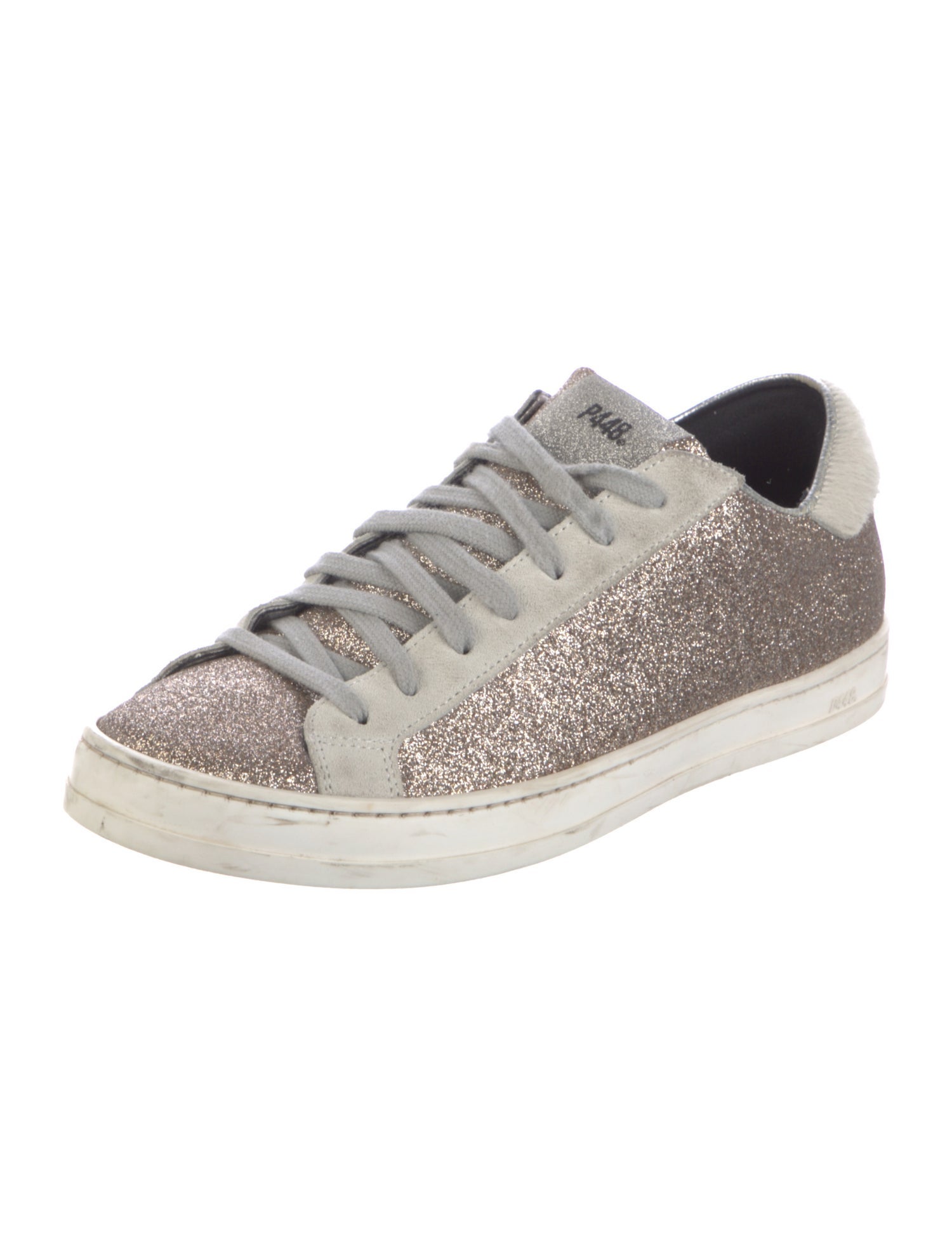 P448 Glitter Colorblock Pattern Sneakers