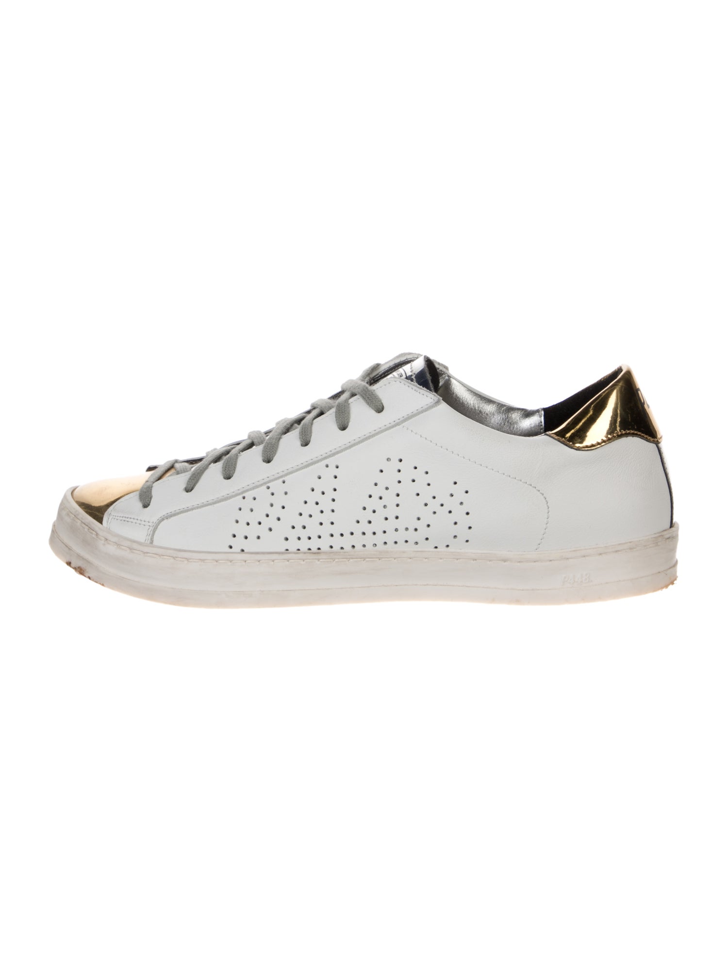 P448 Leather Lasercut Accents Sneakers