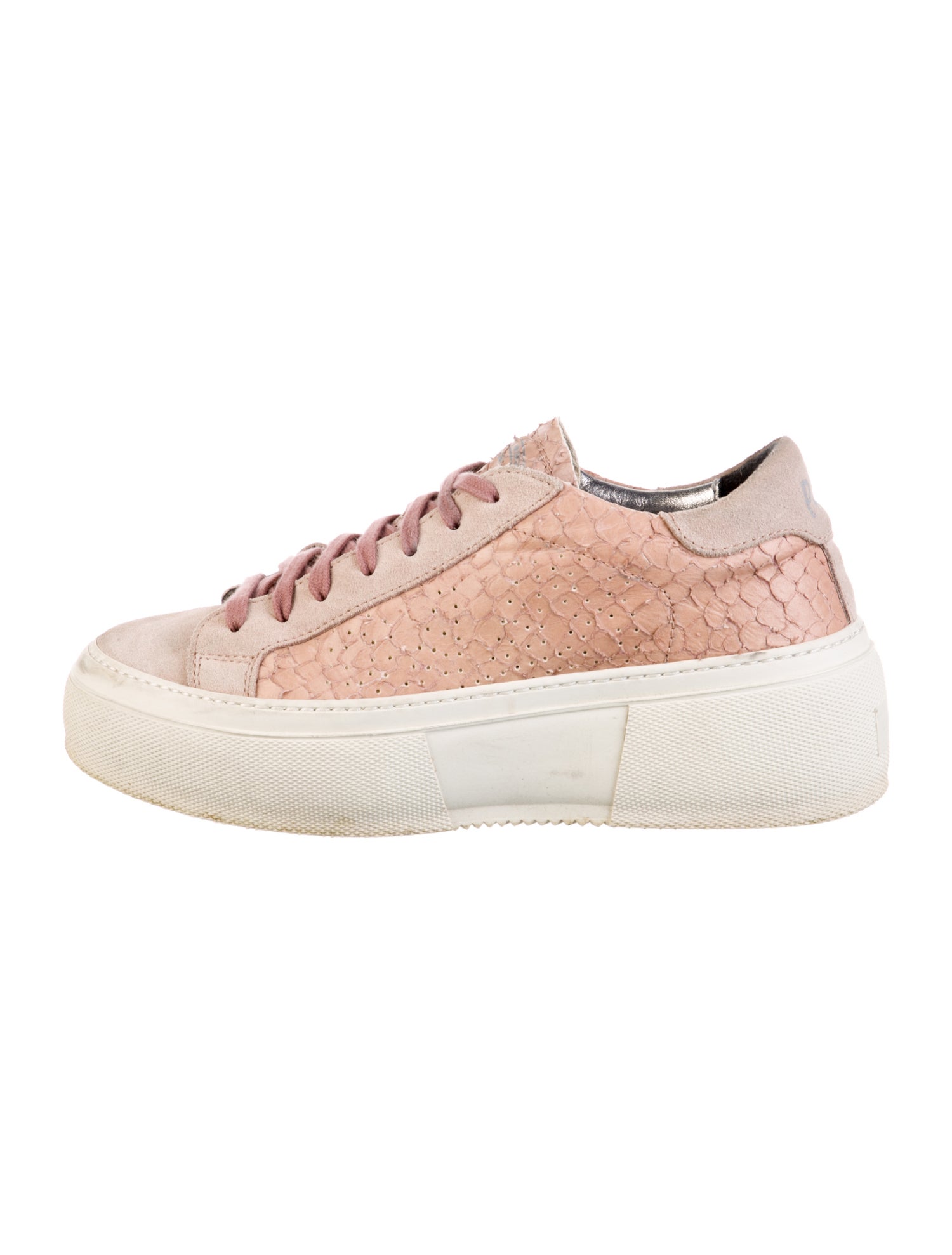 P448 Leather Leather Trim Embellishment Sneakers