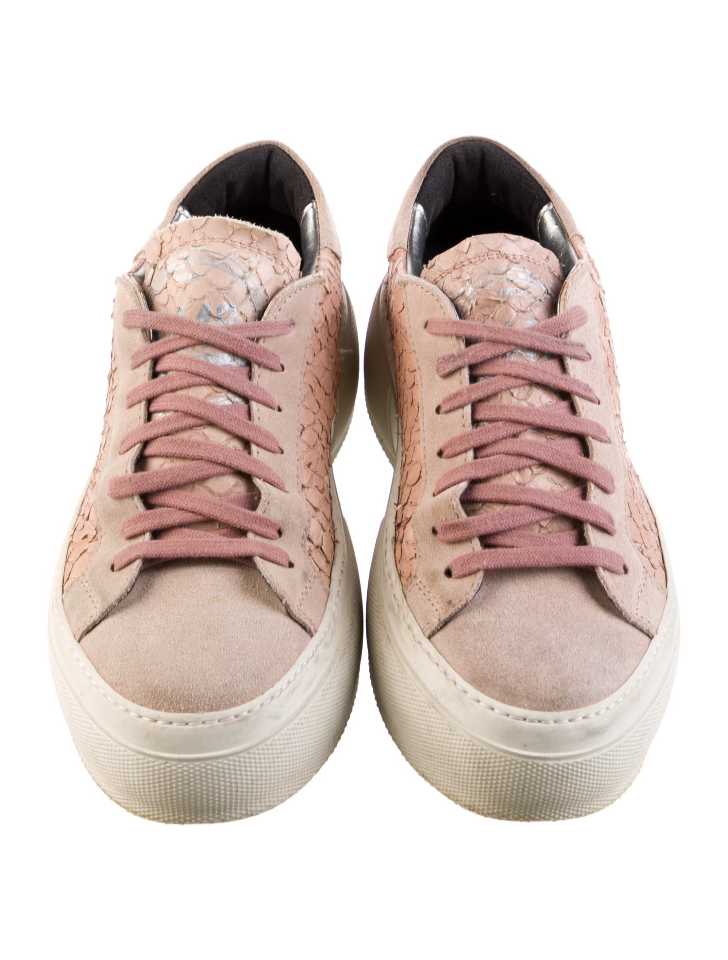 P448 Leather Leather Trim Embellishment Sneakers