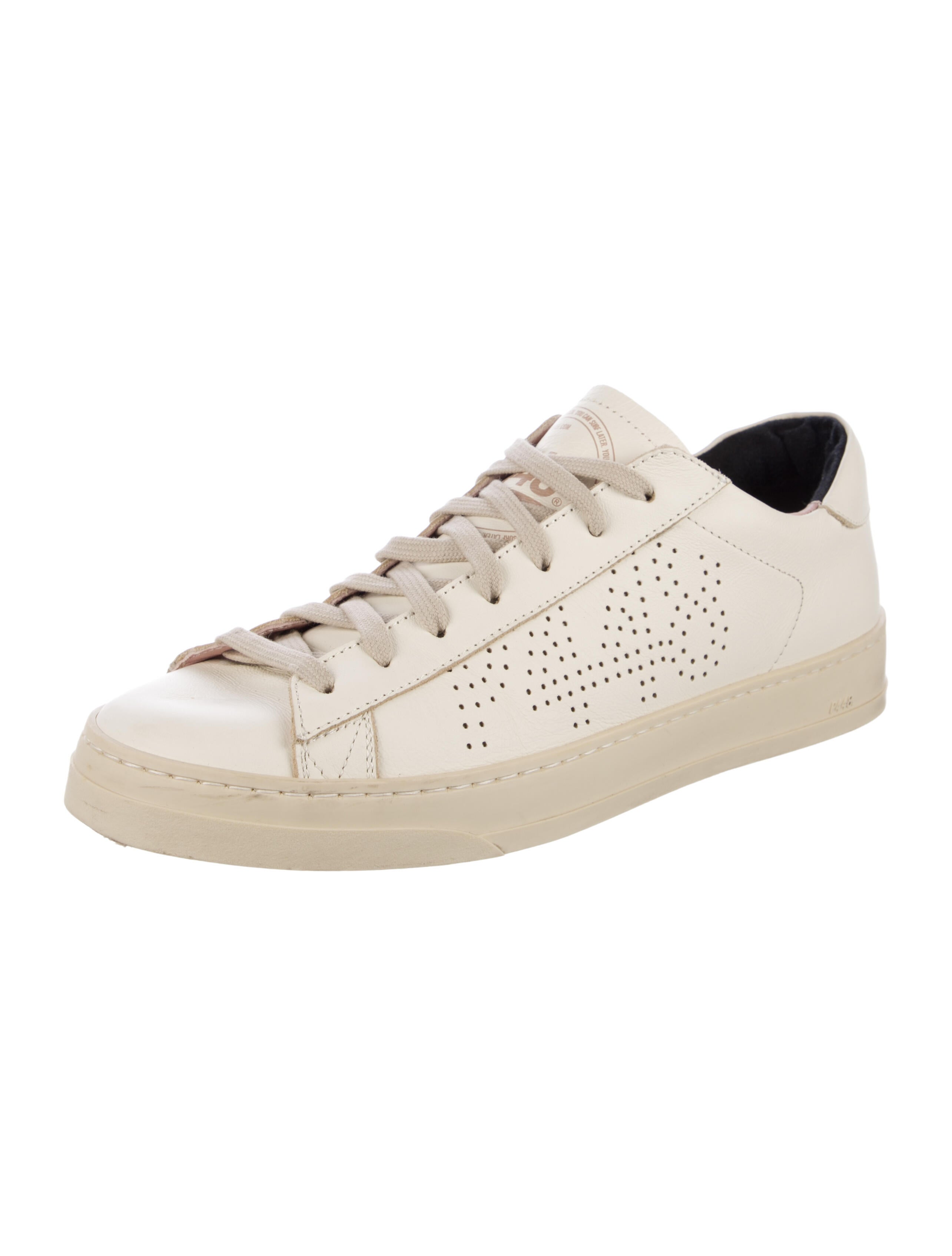 P448 Leather Lasercut Accents Sneakers