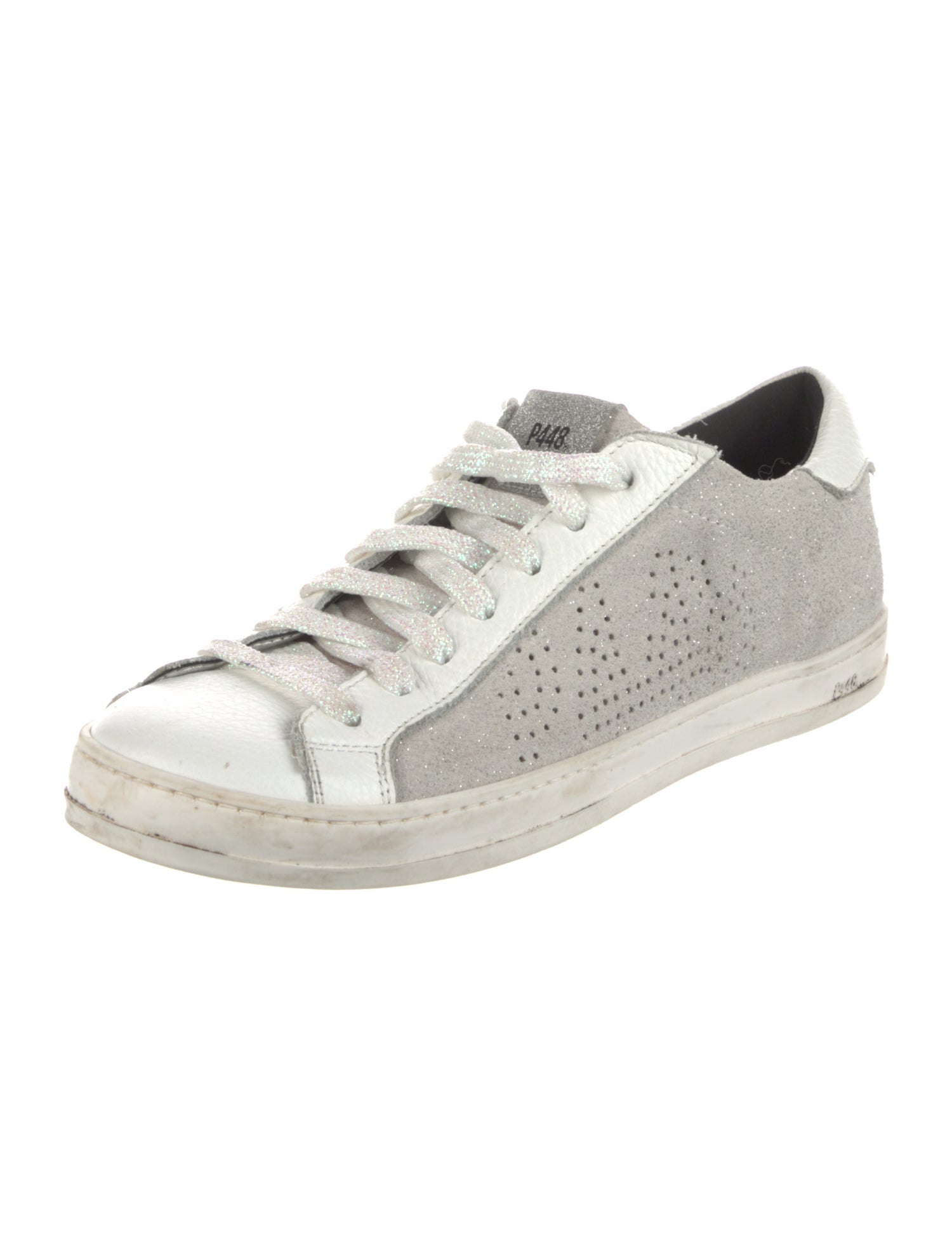 P448 Suede Colorblock Pattern Sneakers