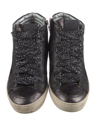 P448 Suede Colorblock Pattern Sneakers