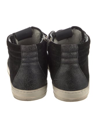 P448 Suede Colorblock Pattern Sneakers