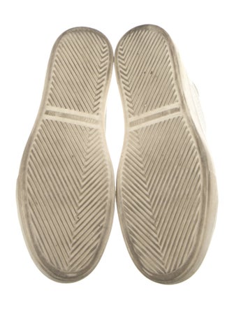 P448 Leather Colorblock Pattern Sneakers