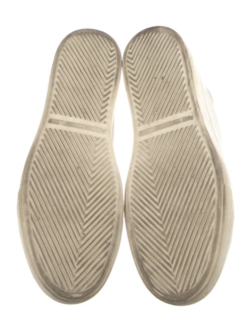 P448 Leather Colorblock Pattern Sneakers