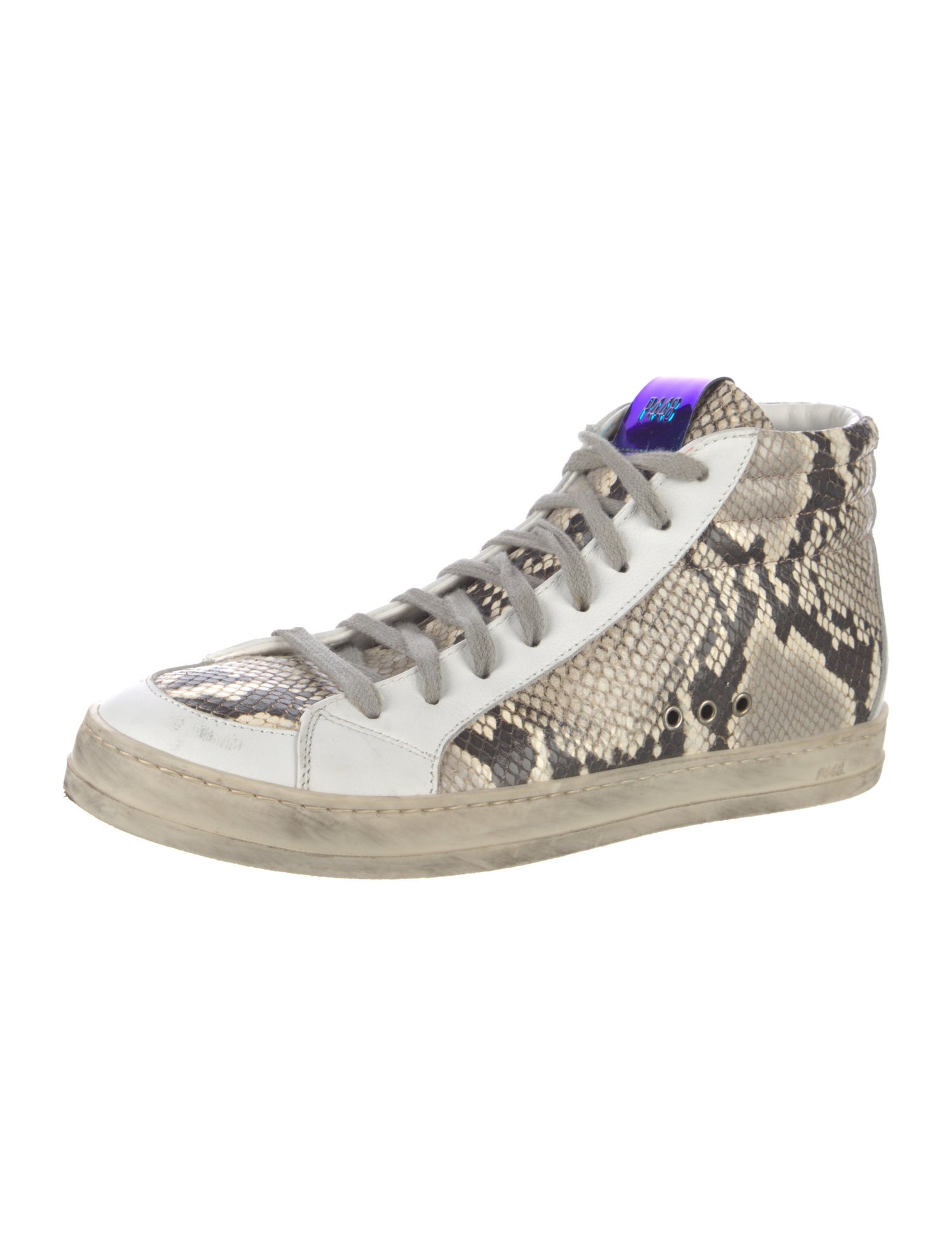 P448 Embossed Leather Animal Print Sneakers