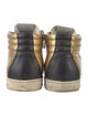 P448 Leather Colorblock Pattern Sneakers