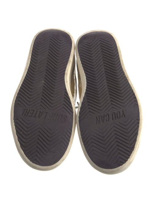 P448 Leather Colorblock Pattern Sneakers