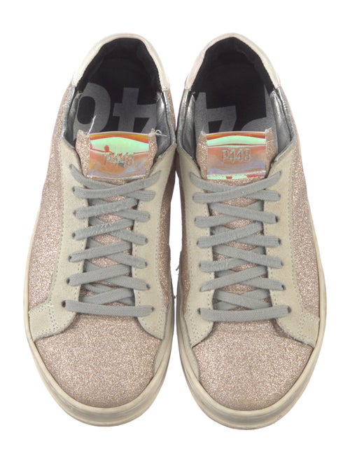 P448 Glitter Colorblock Pattern Sneakers