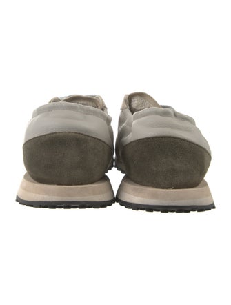 P448 Leather Colorblock Pattern Sneakers