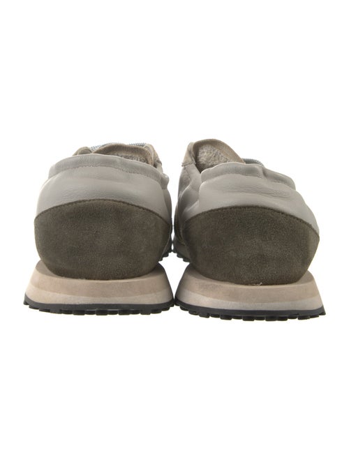 P448 Leather Colorblock Pattern Sneakers