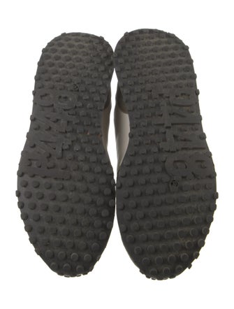 P448 Leather Colorblock Pattern Sneakers