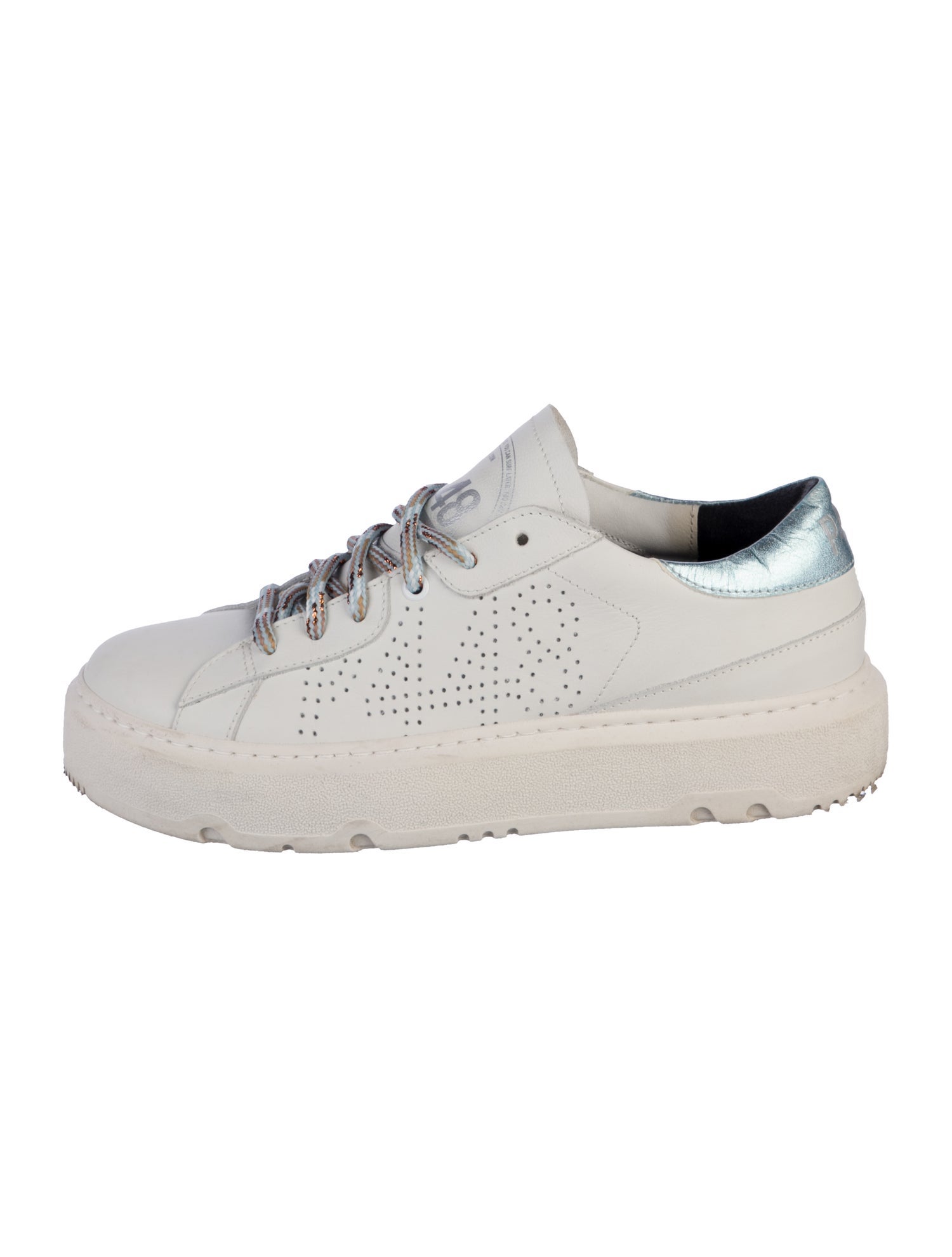 P448 Leather Glitter Accents Sneakers