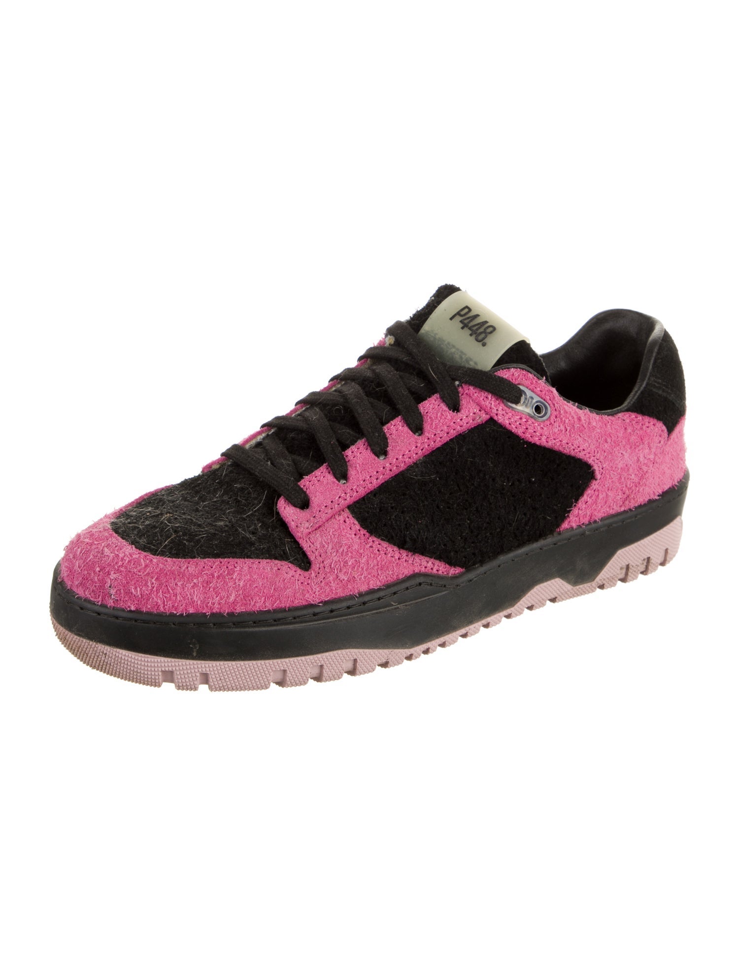P448 Suede Colorblock Pattern Sneakers