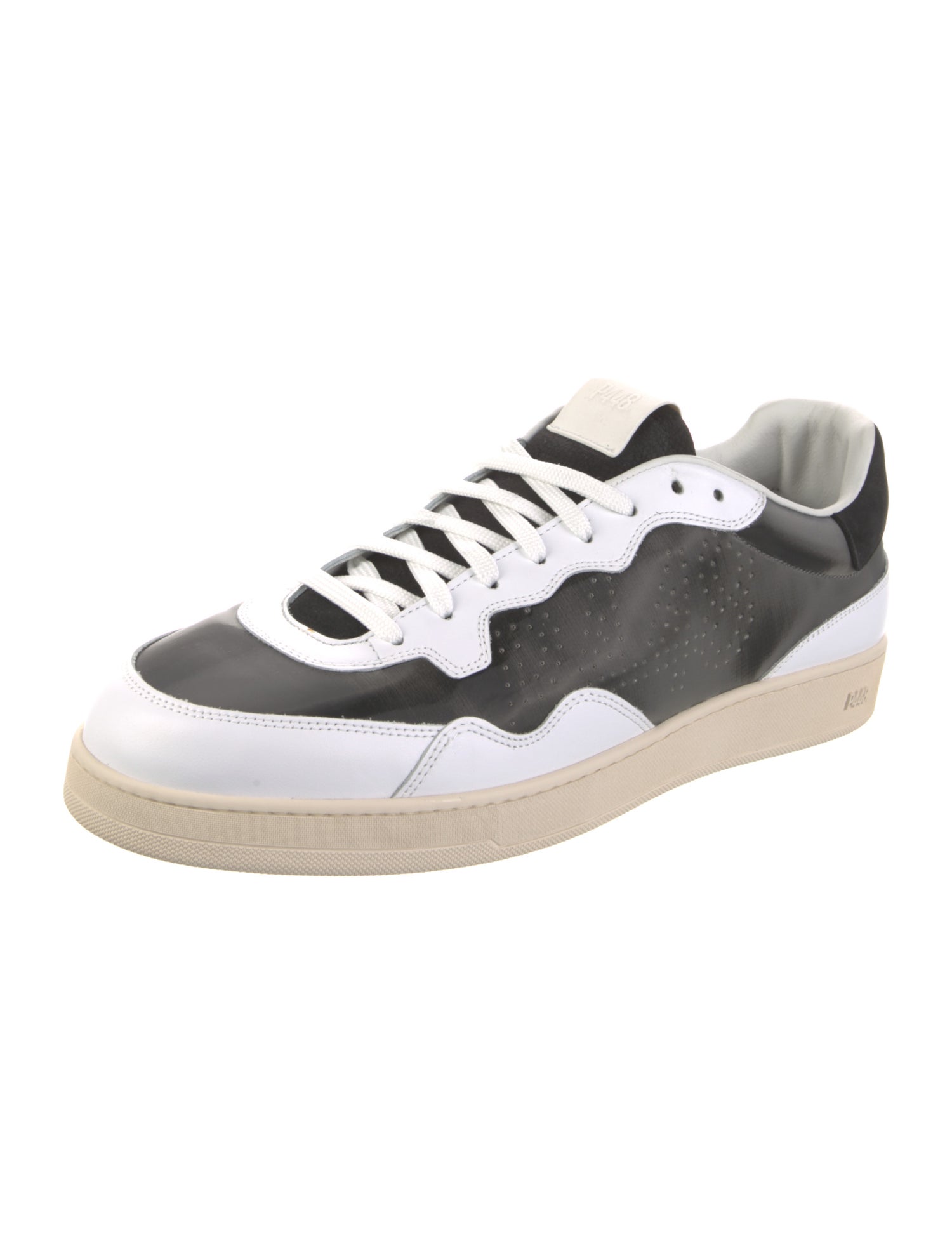 P448 Leather Colorblock Pattern Sneakers