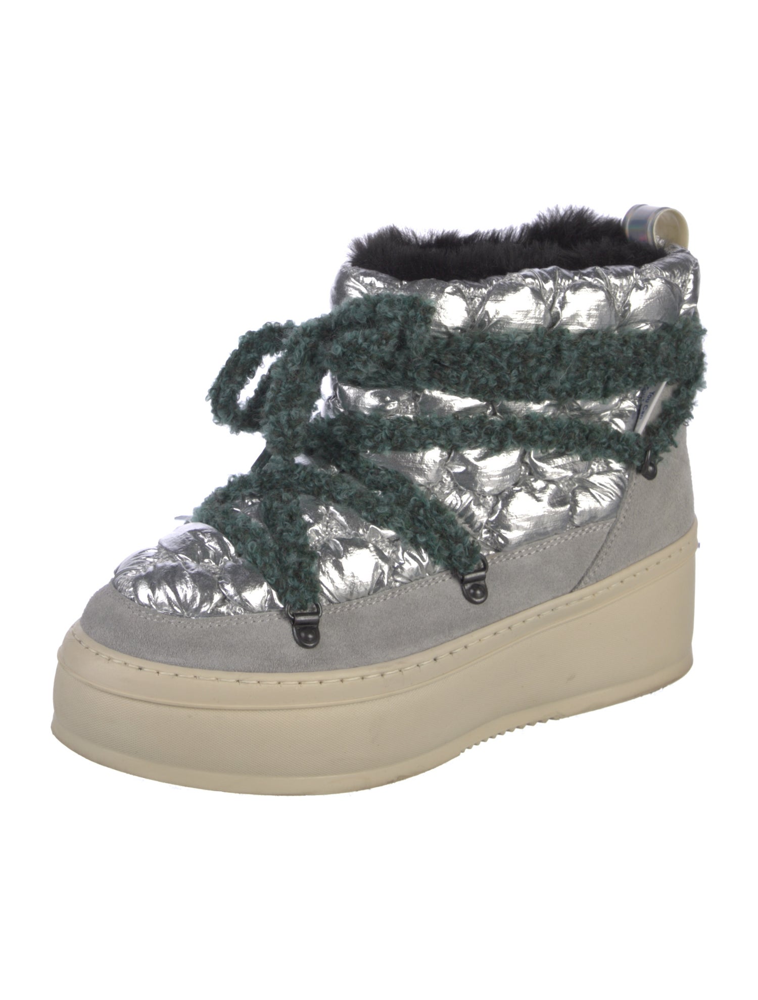 P448 Leather Wedge Sneakers