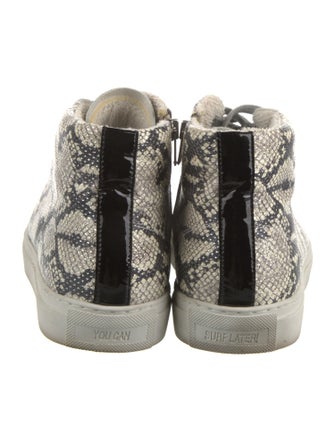P448 Leather Animal Print Sneakers