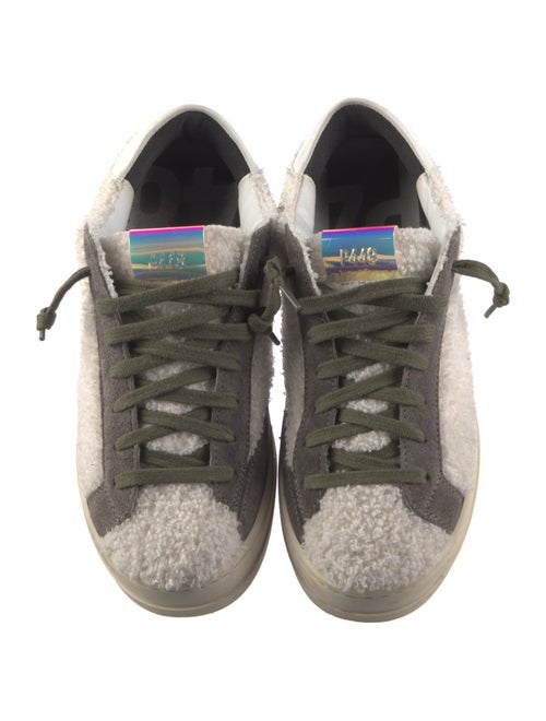 P448 Shearling Colorblock Pattern Sneakers