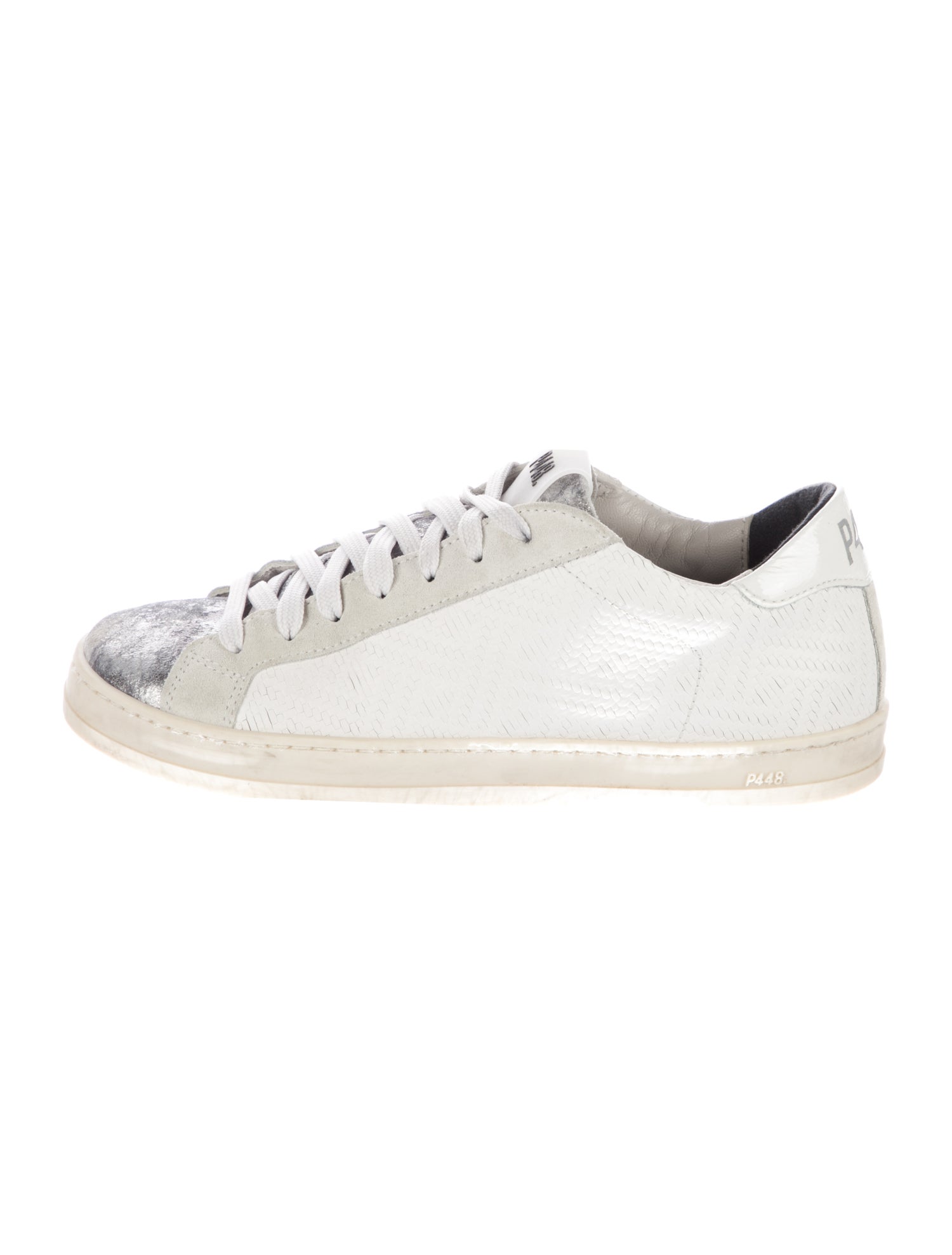 P448 Leather Glitter Accents Sneakers