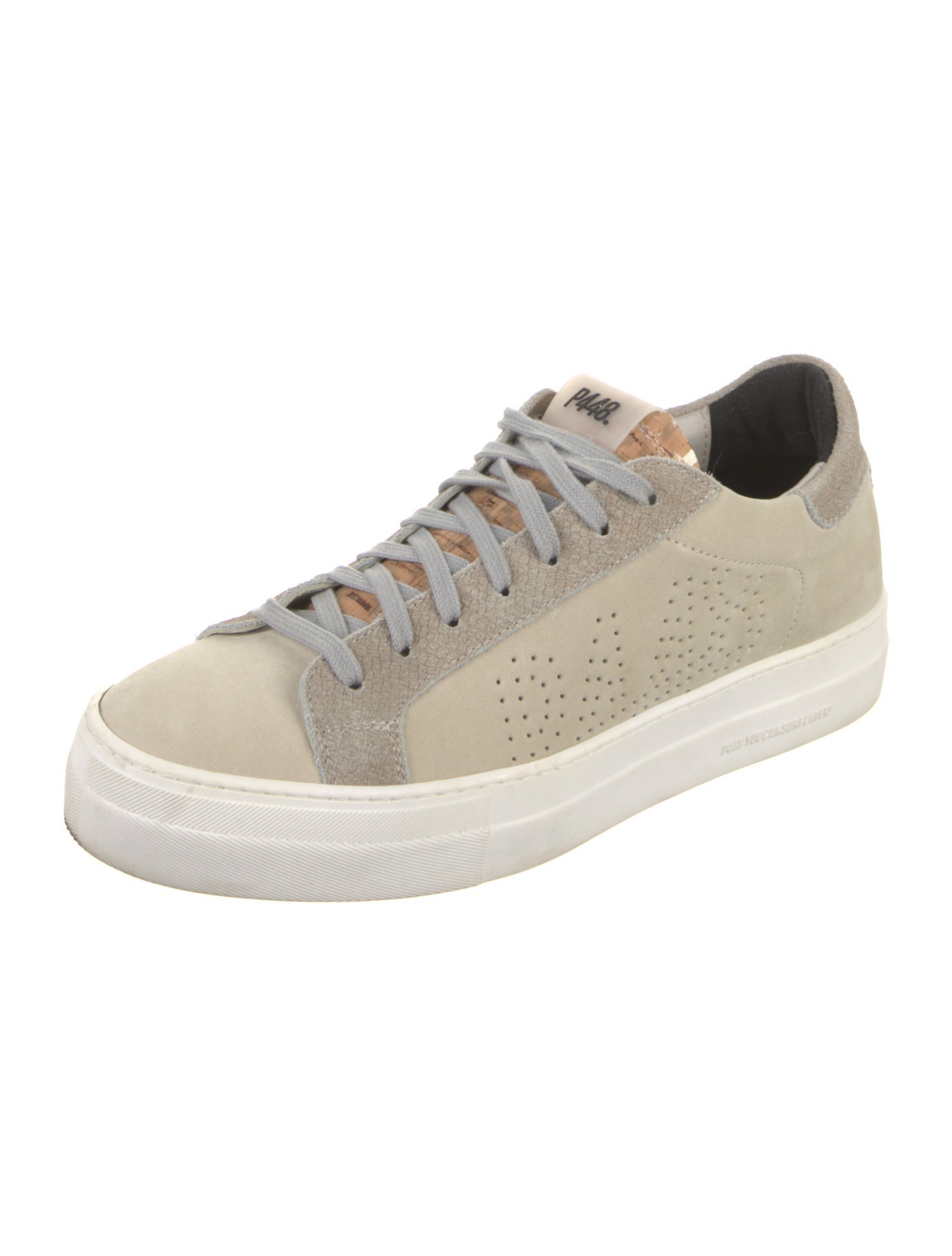 P448 Leather Glitter Accents Sneakers
