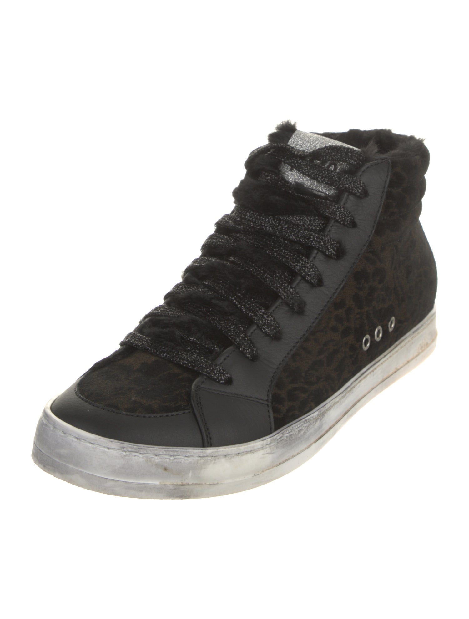 P448 Suede Leather Trim Embellishment Sneakers