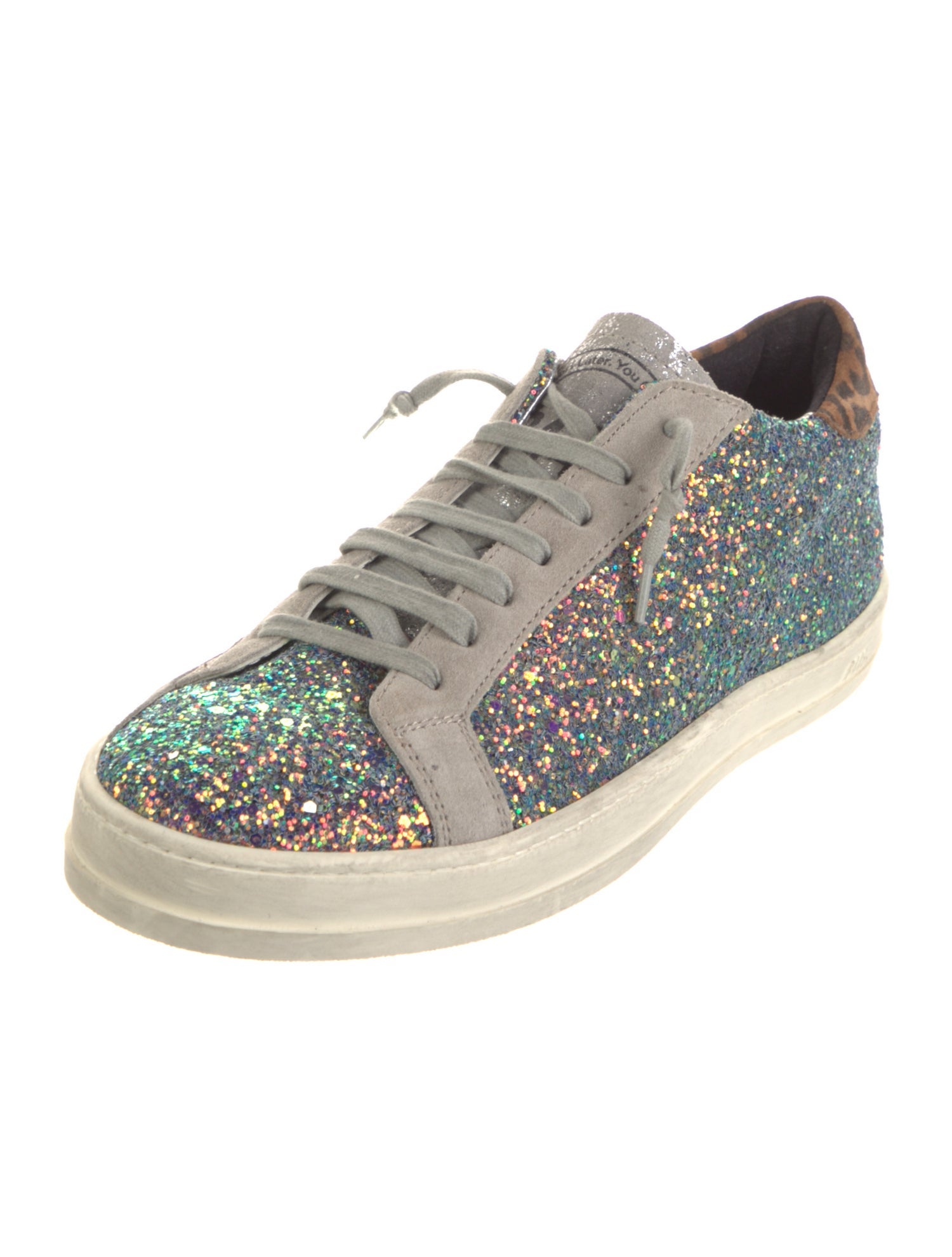 P448 Glitter Animal Print Sneakers