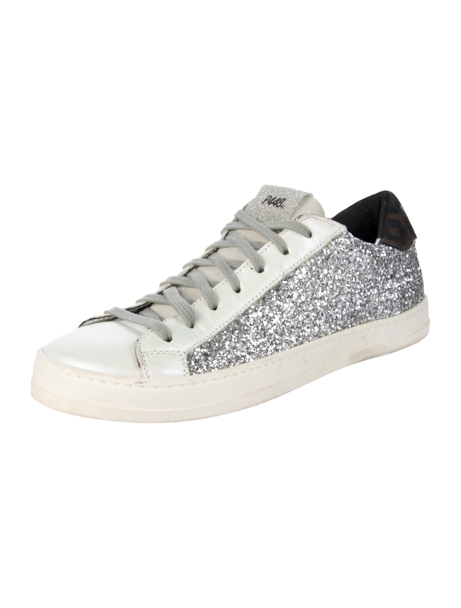 P448 Leather Glitter Accents Sneakers