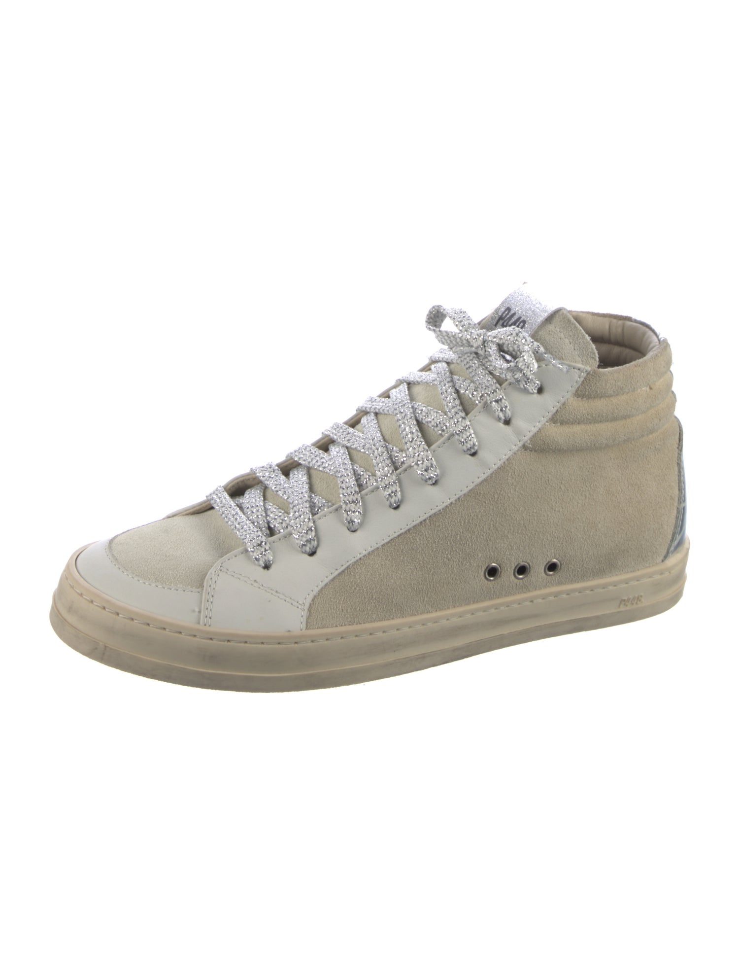 P448 Suede Colorblock Pattern Sneakers