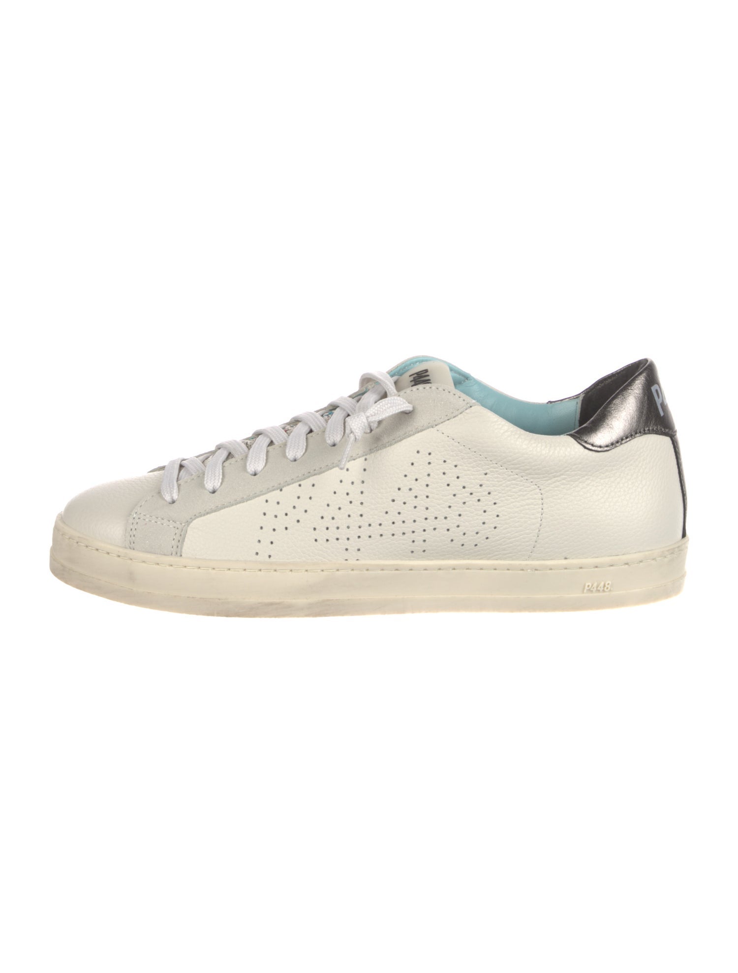 P448 Leather Glitter Accents Sneakers