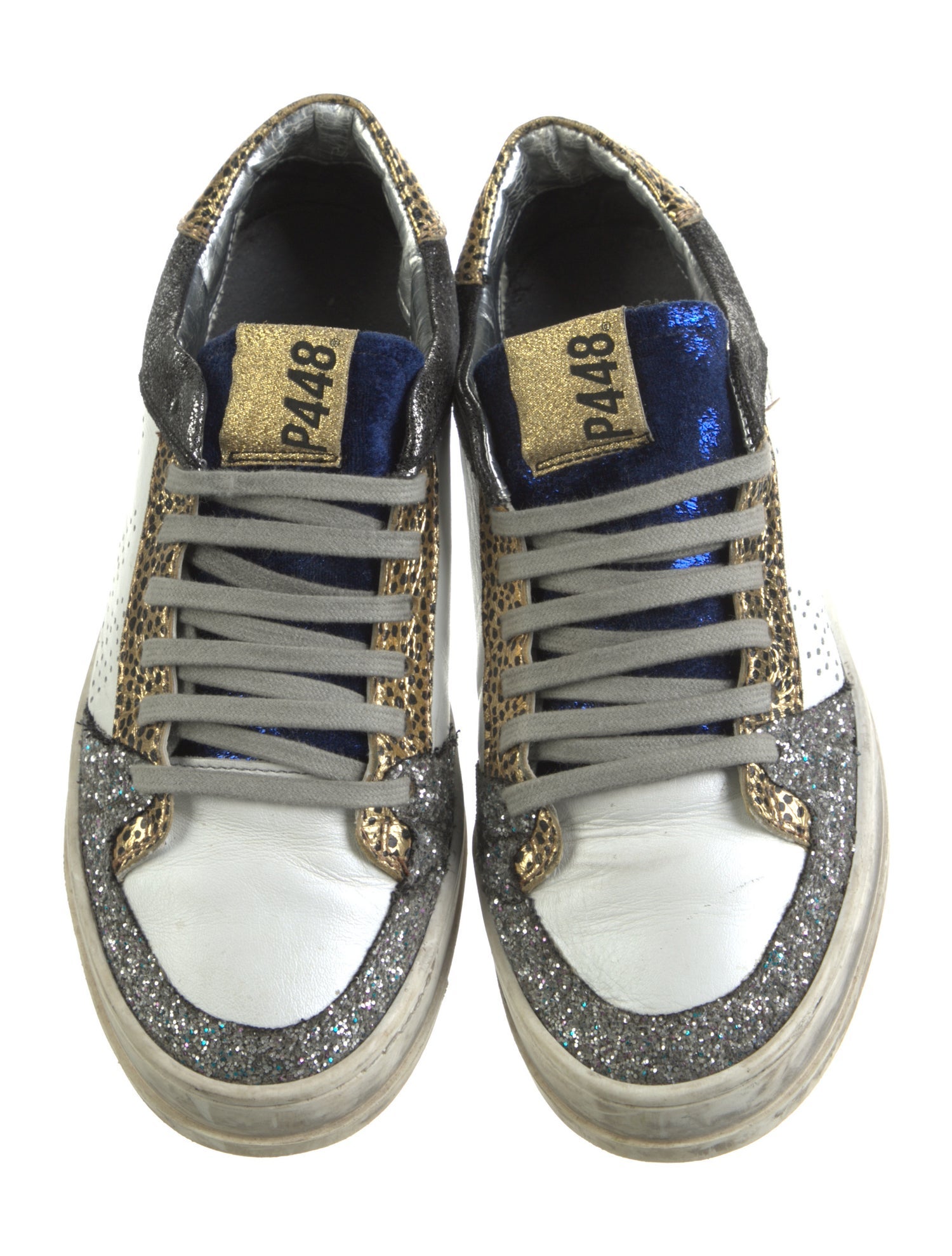 P448 Leather Animal Print Sneakers