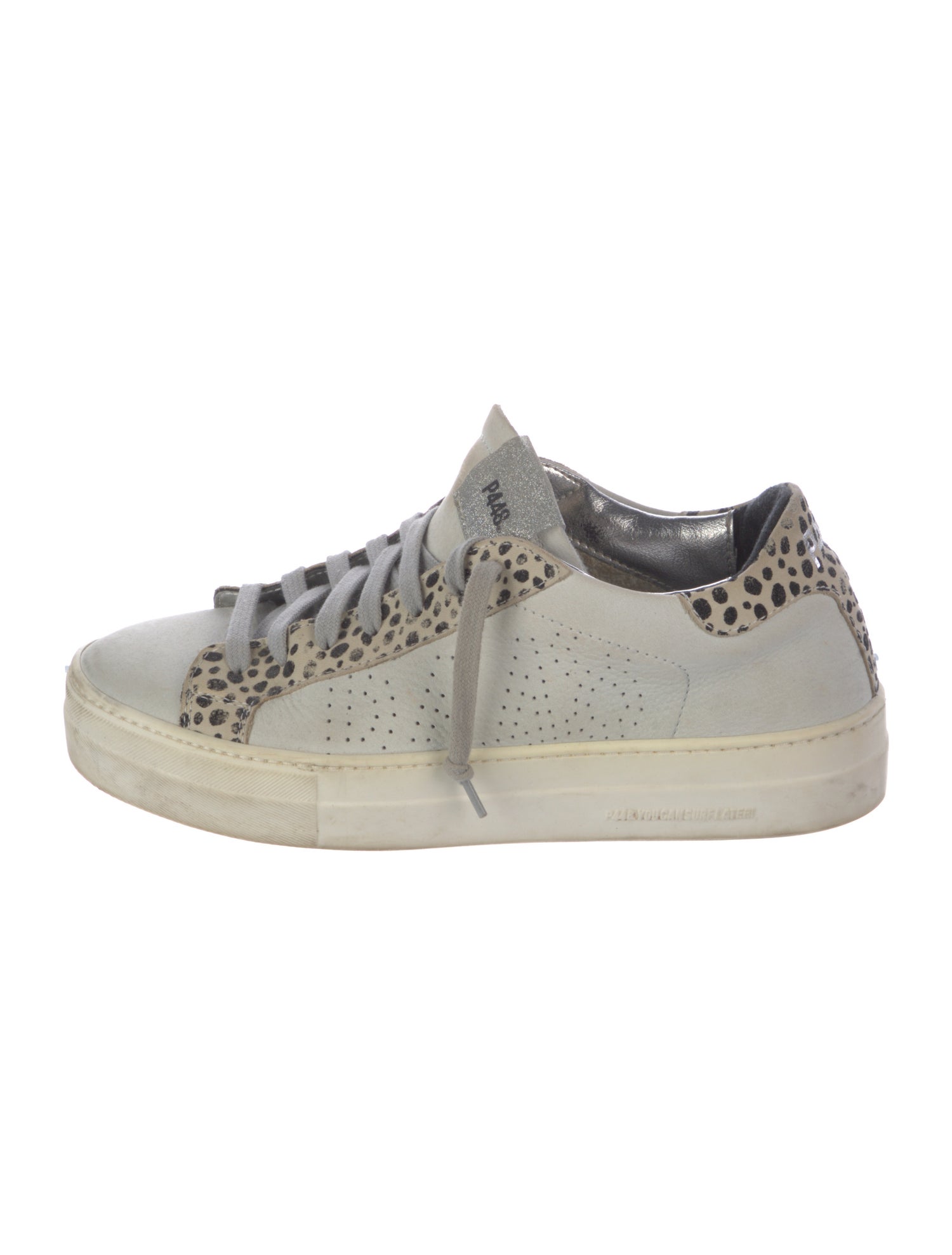 P448 Leather Animal Print Sneakers