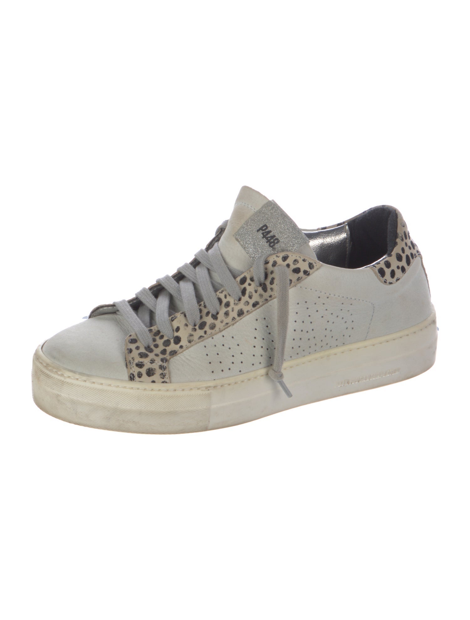 P448 Leather Animal Print Sneakers