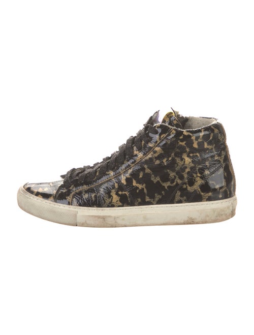 P448 Patent Leather Animal Print Sneakers