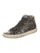 P448 Patent Leather Animal Print Sneakers