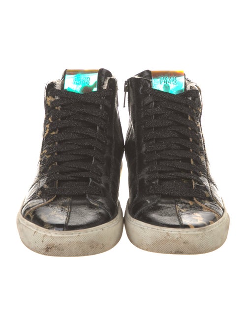 P448 Patent Leather Animal Print Sneakers